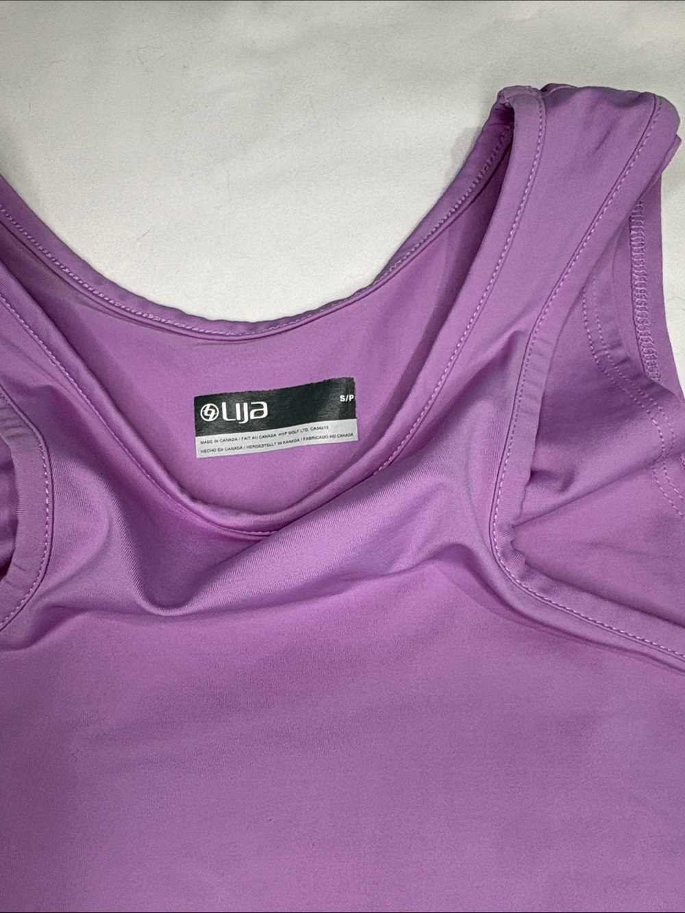 Lija Golf / Tennis Preppy Lavender Lilac Purple Multi Panel Layered Racerback